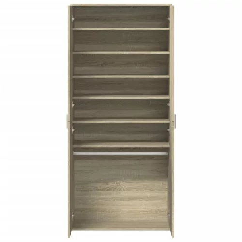  sonoma tölgy színű szerelt fa cipősszekrény 80 x 39 x 178 cm