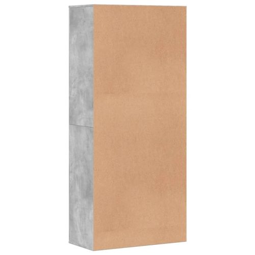  betonszürke szerelt fa cipősszekrény 80 x 39 x 178 cm