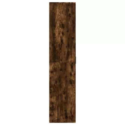 füstös tölgy színű szerelt fa cipőszekrény 80 x 39 x 178 cm