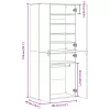 szürke sonoma színű szerelt fa cipősszekrény 80 x 39 x 178 cm