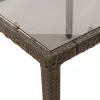  7 részes barna polyrattan kerti étkezőgarnitúra párnával