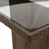  7 részes barna polyrattan kerti étkezőgarnitúra párnával