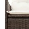  7 részes barna polyrattan kerti étkezőgarnitúra párnával