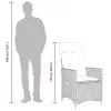  7 részes barna polyrattan kerti étkezőgarnitúra párnával
