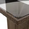  9 részes barna polyrattan kerti étkezőgarnitúra párnákkal
