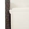  9 részes barna polyrattan kerti étkezőgarnitúra párnákkal