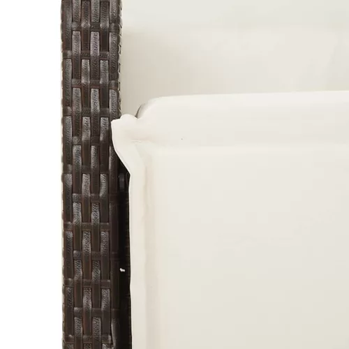  9 részes barna polyrattan kerti étkezőgarnitúra párnákkal