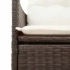  9 részes barna polyrattan kerti étkezőgarnitúra párnákkal