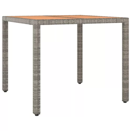  3 részes szürke polyrattan bisztrógarnitúra párnákkal