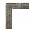  3 részes szürke polyrattan bisztrógarnitúra párnákkal