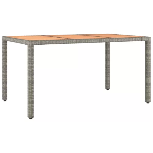 7 részes szürke polyrattan kerti bisztrógarnitúra párnákkal