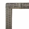  7 részes szürke polyrattan kerti bisztrógarnitúra párnákkal