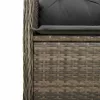  7 részes szürke polyrattan kerti bisztrógarnitúra párnákkal