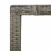  9 részes szürke polyrattan kerti bisztrógarnitúra párnákkal