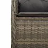 7 részes szürke polyrattan kerti bisztrógarnitúra párnákkal