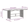  7 részes szürke polyrattan kerti bisztrógarnitúra párnákkal
