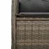  9 részes szürke polyrattan kerti bisztrógarnitúra párnákkal