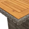  11 részes szürke polyrattan kerti bisztrógarnitúra párnákkal