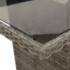  11 részes szürke polyrattan kerti bisztrógarnitúra párnákkal