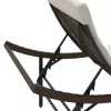  2 db barna polyrattan napozóágy párnával