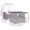  2 részes szürke polyrattan kerti étkezőgarnitúra párnákkal