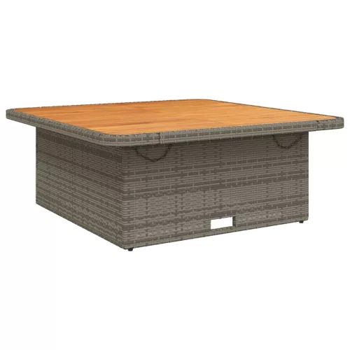  4 részes szürke polyrattan kerti étkezőszett párnával