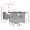  2 részes bézs polyrattan kerti étkezőgarnitúra párnákkal