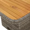  4 részes szürke polyrattan kerti étkezőszett párnával