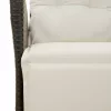  5 részes fekete polyrattan kerti étkezőgarnitúra párnákkal
