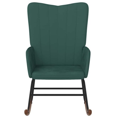  sötétzöld bársony hintaszék