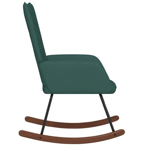  sötétzöld bársony hintaszék