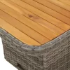  5 részes szürke polyrattan kerti étkezőgarnitúra párnával