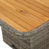  4 részes szürke polyrattan kerti étkezőszett párnával
