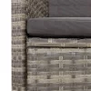  9 részes szürke polyrattan kerti étkezőgarnitúra párnával