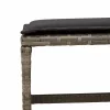  9 részes szürke polyrattan kerti étkezőgarnitúra párnával
