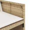  9 részes bézs polyrattan kerti étkezőgarnitúra párnákkal