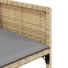  5 részes vegyes bézs polyrattan kerti étkezőgarnitúra párnákkal