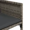  7 részes szürke polyrattan kerti étkezőgarnitúra párnával