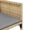  11részes vegyes bézs polyrattan kerti étkezőgarnitúra párnákkal