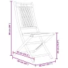  4 db összecsukható bambusz kerti szék 46 x 66 x 99 cm