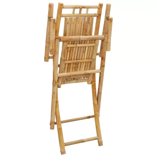  8 db összecsukható bambusz kerti szék 53 x 66 x 99 cm