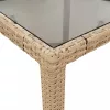  11 részes bézs polyrattan/üveg kerti étkezőgarnitúra párnákkal