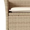  11 részes bézs polyrattan/üveg kerti étkezőgarnitúra párnákkal