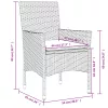  11 részes bézs polyrattan/üveg kerti étkezőgarnitúra párnákkal