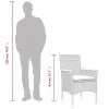  3részes szürke polyrattan/akácfa kerti étkezőgarnitúra párnával