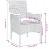  9 részes bézs polyrattan/akácfa kerti étkezőgarnitúra párnákkal
