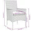  5részes szürke polyrattan/akácfa kerti étkezőgarnitúra párnával