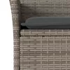  3részes szürke polyrattan/akácfa kerti étkezőgarnitúra párnával