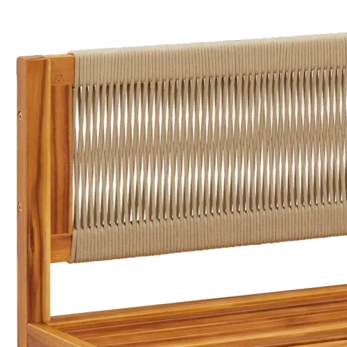  4 részes kerti kanapégarnitúra párnákkal, akácfa és kötél