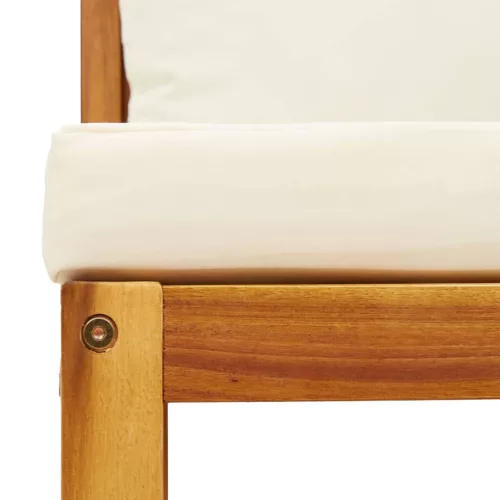  5 darabos kerti kanapégarnitúra párnákkal, akácfa és kötél